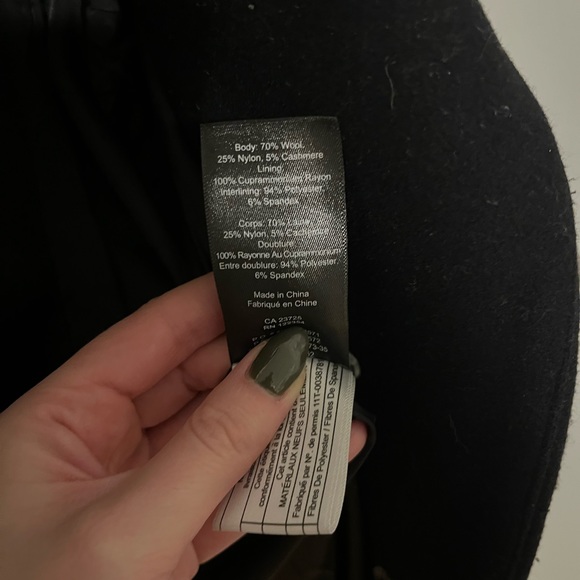 Babaton wool black coat - Picture 5 of 5